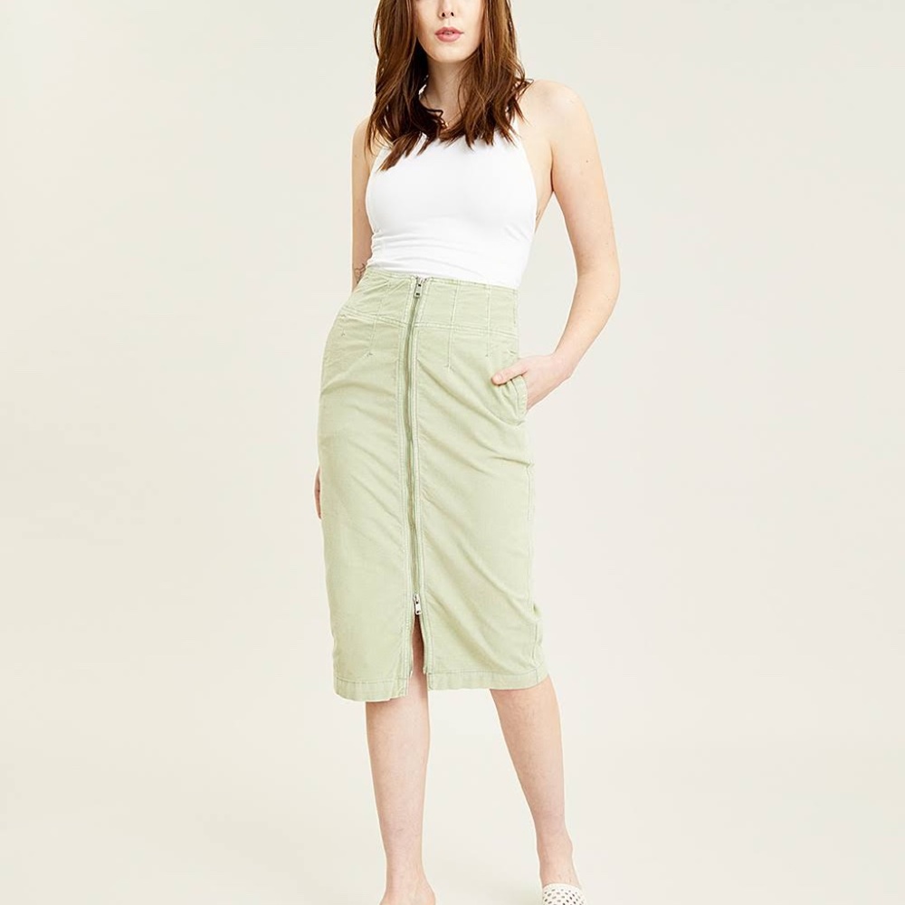 Free People I Want It All Cord Midi Skirt - Picture 5 of 5